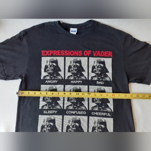 Star Wars expressions of Darth Vader men's black short sleeve t-shirt size M - Picture 6 of 8
